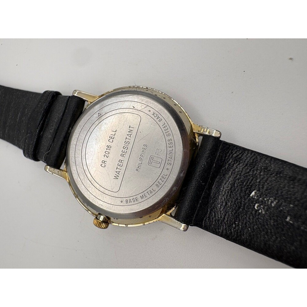 Acqua by Timex Men's Vintage Quartz Watch White Dial Date Gold Tone 36mm - Picture 7 of 8